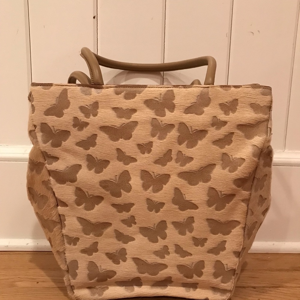 Laborde Calf Haie Hand Bag. “Social Butterfly” Tote in Vanilla.
